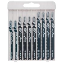 Bosch - Decoupeerzaagbladenset 10-delig Basic for Wood - T-schacht - Knippen, snijden & zagen