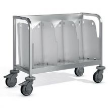 Bordenstapelaar, Kunststof Wielen - 984x456x750mm, - B PRO
