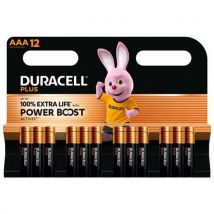 Pile alcaline AAA Plus Powerboost - 12 unités - Duracell