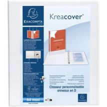 Ringmap personaliseerbaar pp Kreacover A4+ 4D ringen - Exacompta