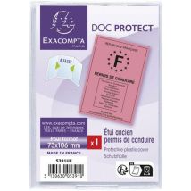 Exacompta - Beschermhoes PVC 73x107 - Transparant - 3 Luik - Recyclebaar
