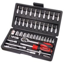 Doppenset 46 Delig 1/4 In Opbergkoffer, - Tool France