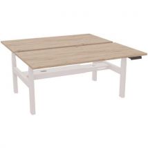 Zit/sta Bureau Gedeeld Onderstel B160xd80cm Brunswick/wit, - EOL