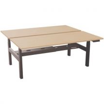 Zit/sta Bureau Gedeeld Onderstel Elektr 180x80 L. Eik/zwart, - EOL