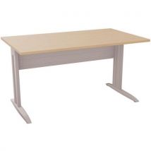 Bureau Rechthoekig 140x80 Cm Idol L-poot Alu/licht Eiken, - EOL