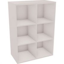 Locker Met 6 Vakken H 112,3 X B 80,7 X D 43,2 Cm Wit, - EOL
