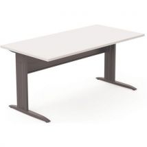 Bureau Rechthoekig 160x80 Cm Idol L-poot Antraciet/wit, - EOL