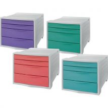 Bloc de classement 4 tiroirs Colour'Breeze - lot de 4 - Esselte