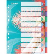 Intercalaires A 4 Colour'Breeze - En polypro pack de 6- Esselte