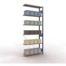 Aanbouwstelling Easy-fix Enkelzijdig 2500x1000x300 Blauw Grijs, - Schulte