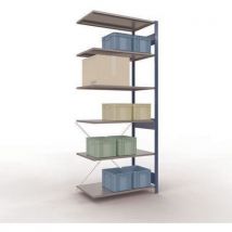 Aanbouwstelling Easy-fix Enkelzijdig 2500x1000x600 Blauw Grijs, - Schulte