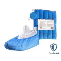 OneProtek - Waterdichte Overschoenen CPE - Blauw - Eén Maat - Voedingsmiddelenindustrie - HACCP Goedgekeurd