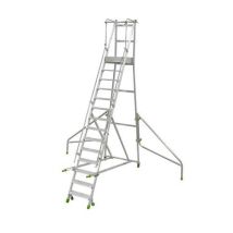 Facal - Mobiel platform met handgrepen - 13 treden - Aluminium - Werkhoogte 4.95m - Max. belasting 150kg