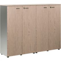Ensemble 2 armoires mi hautes portes battantes - Quadrifoglio