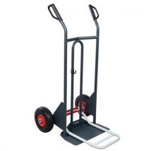 Diable ergonomique en acier 350 kg - Roue increvable