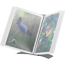 Support de bureau Premium: incl. 10 pochettes info Flex-o-Frame