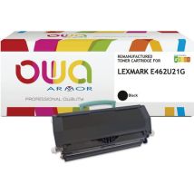 Owa - Refurbished Toner Zwart Hoog Capaciteit - Lexmark E462 - 18000 Pagina's - Eco-Verantwoordelijk