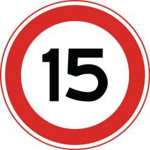 Verbodsbord - A1 - Maximum snelheid 15 km/u