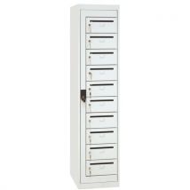 Armoire courrier 10 compartiments - 1 colonne largeur 400 mm - Sur socle - Manutan