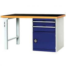 Établi Cubio Combi avec 2 tiroirs + 1 armoire - Largeur 150 cm - Polyrey