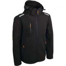 Veste Softshell 94% polyester et 6% élasthanne 300g/m² noire - Singer