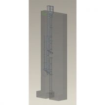 Kit complet échelle à crinoline - Hauteur 13,50 m - Tubesca