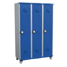 Vestiaire 3 colonnes Seamline Optimum - Colonne largeur 400 mm - Sur pieds - Acial