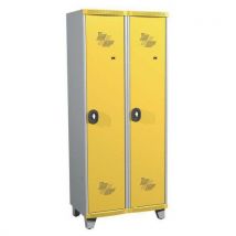 Vestiaire 2 colonnes Seamline Optimum - Colonne largeur 400 mm - Sur pieds - Acial