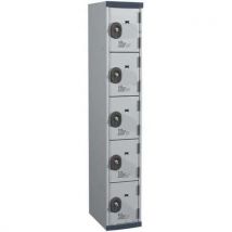 Vestiaire 5 cases Seamline Optimum - 1 colonne largeur 300 mm - Sur socle - Acial