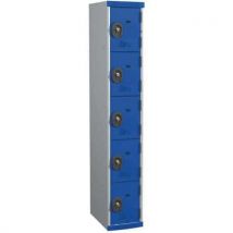 Vestiaire 5 cases Seamline Optimum - 1 colonne largeur 300 mm - Sur socle - Acial