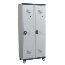 Vestiaire 2 colonnes Seamline Optimum - Colonne largeur 400 mm - Sur pieds - Acial