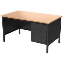 Bureau demi ministre Confort 2 avec caisson 3 tiroirs -160 cm