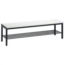 Banc vestiaire PVC - avec grille chaussures - CP