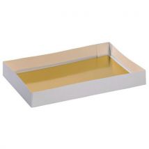 Taartbodem Plat Karton Goud, Lengte 600 Mm, Breedte 400 Mm, - Matfer