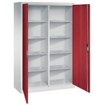 Armoire à portes battantes haute avec 8 tablettes