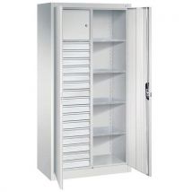 Armoire haute 4 tablettes 16 tiroirs