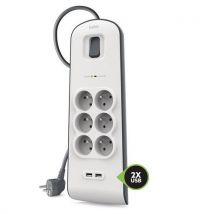 Stekkerdoos bliksembescherming 6 aansluitingen Belkin