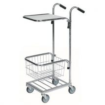 Mini-chariot de bureaux avec tablette et panier - Kongamek