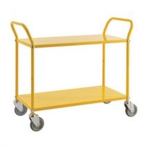 Chariot couleur à 2 plateaux métal - Force 250 kg