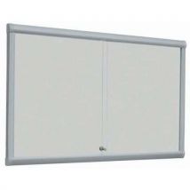 Binnenvitrine met schuifdeuren Leader - Aluminium achterwand - Deur van veiligheidsglas