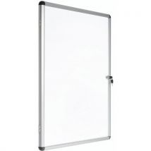 Vitrine d'intérieur Manutan 1 porte - Fond aluminium