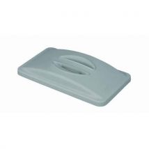 Couvercle gris fermé pour Slim Jim Vented - 60 L et 87 L - Rubbermaid