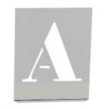 Pochoir en aluminium - Jeu de 26 lettres alphabétiques