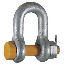 Manille droite en acier galvanisé HR - Force 1000 à 25 000 kg