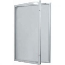 Vitrine d'extérieur porte battante - Fond aluminium - Porte en verre de sécurité - Serrure identique