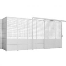 Porte coulissante pour cloisons d'atelier tôle d'acier- Panneau plein - Hauteur 3.01 m