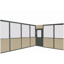 Scheidingswand Half Glas Kleur: Grijs Eel Dikte:52 Mm,