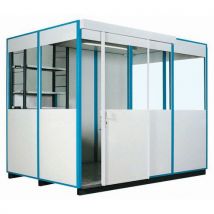 Cabine simple paroi mélaminée - En kit - Porte coulissante