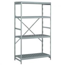 Rayonnage alimentaire aluminium Norme 12 - Tablette polystyrol - Hupfer