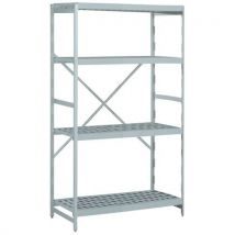 Aluminium stelling voor voedingsmiddelen norm 12 - polystyrol legbord - Hupfer